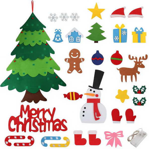 Wielokrotnego użytku filcowa choinka dla dzieci