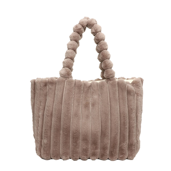 Duża pluszowa torebka na ramię dla kobiet - stylowa i pojemna