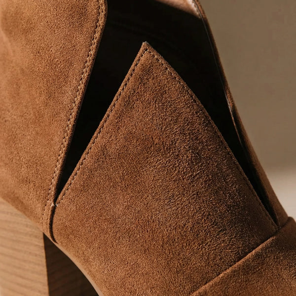 Botki Damskie Z Głębokim Wycięciem V