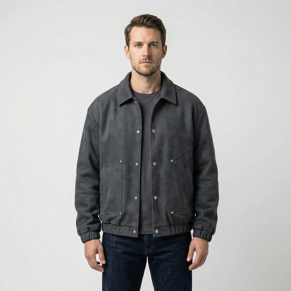 Casualowa Kurtka Bomber Z Zatrzaskami