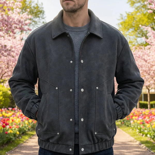 Casualowa Kurtka Bomber Z Zatrzaskami