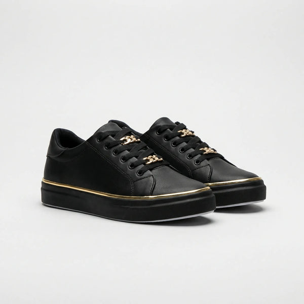 Damskie Sneakersy Ze Złotymi Detalami