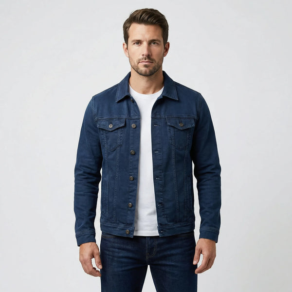 Dopasowana Kurtka Jeansowa Dla Mężczyzn