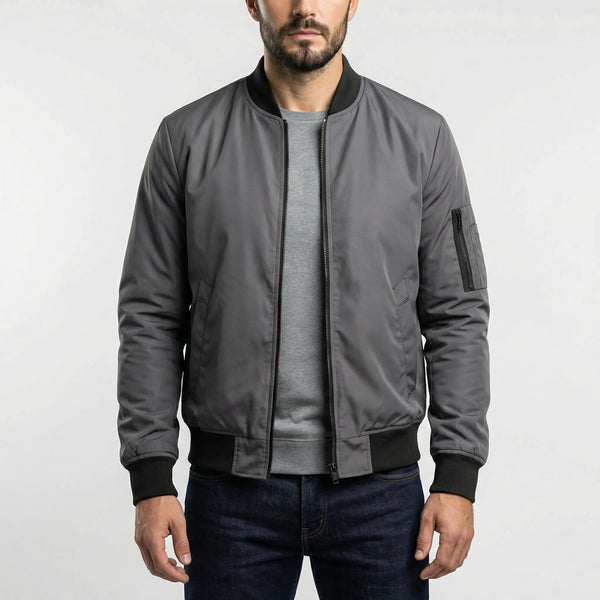 Krótka Kurtka Bomber Z Zamkiem