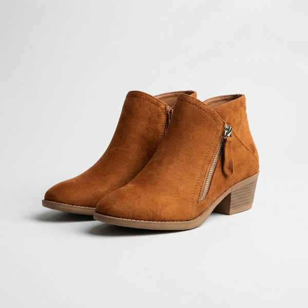 Krótkie Botki Z Bocznym Suwakiem