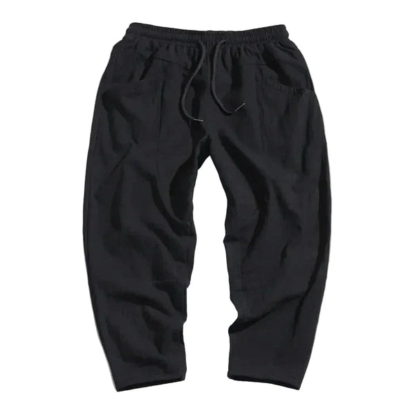 Spodnie cropped z lnu Kyoto