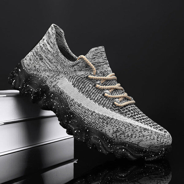 Oddychające Sneakersy Z Dzianinową Cholewką