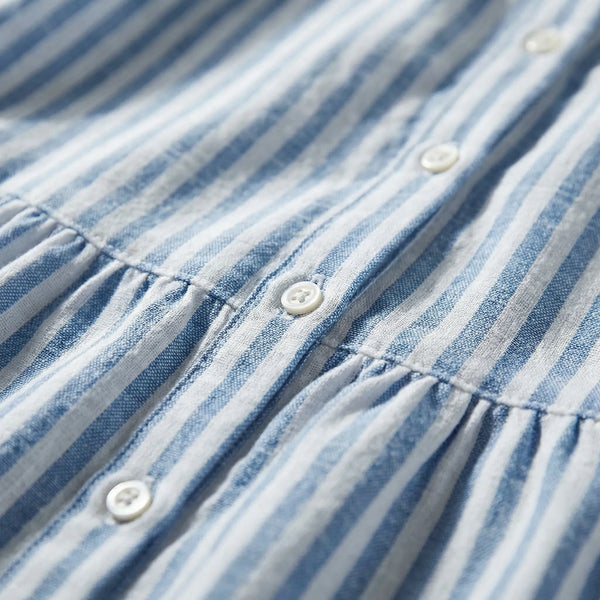 Sukienka W Pionowe Paski Do Kolan