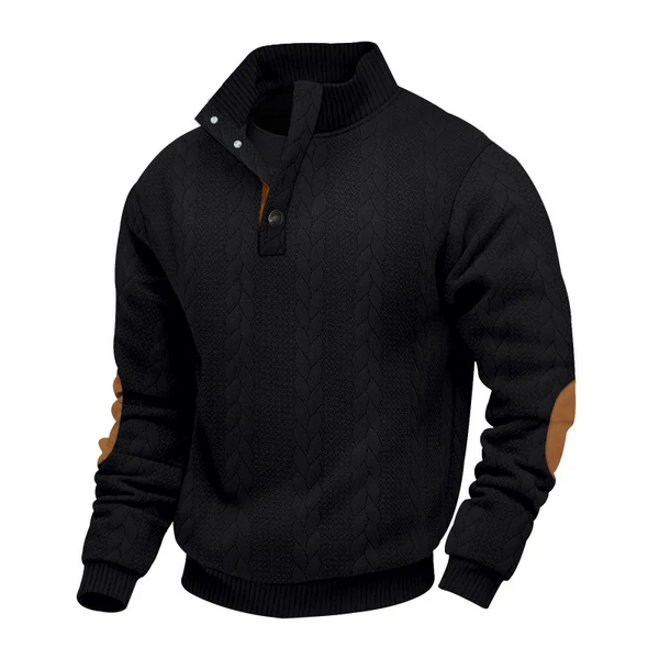 Sweter Z Warkoczowym Wzorem I Stójką