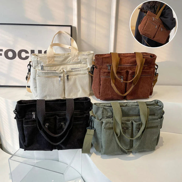 Velura | Elegancka torba na ramię z korduroy na co dzień