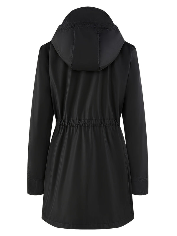 Miejska Klasa | Beżowy płaszcz z kapturem i paskiem