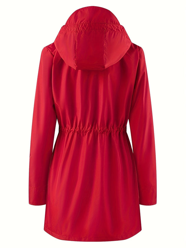 Miejska Klasa | Beżowy płaszcz z kapturem i paskiem