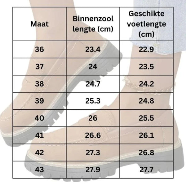 Chiara | Wygodne, gładkie loafersy na platformie dla kobiet