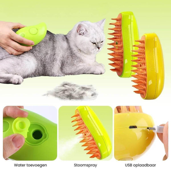 FurGlow | Szczotka parowa dla kotów i psów