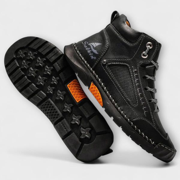 AlpWalk | Wysokie skórzane buty męskie zimowe