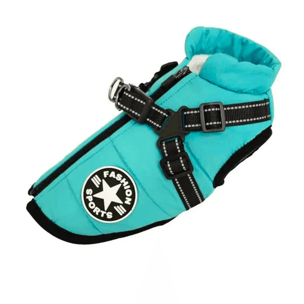 Wodoodporna kurtka dla psa | z wbudowanym szelkiem