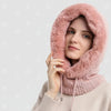 WinterCozy | Ciepły, dzianinowy szalik z kapturem