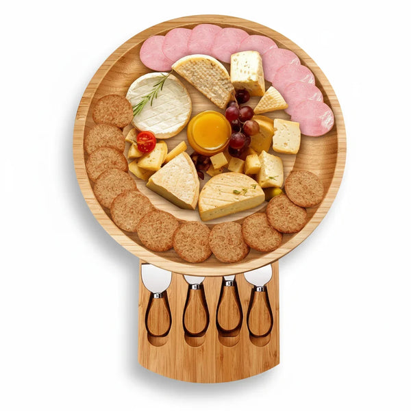 Deska Smaku | Bambusowy zestaw do serów z nożami