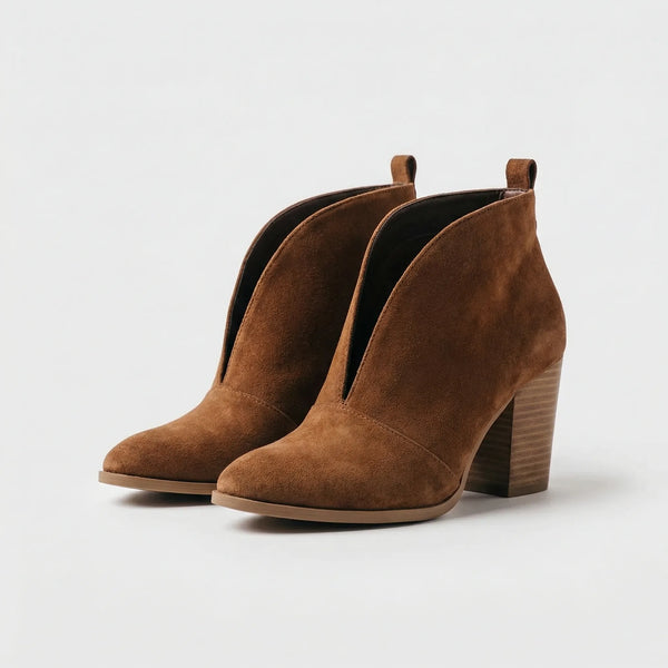 Botki Damskie Z Głębokim Wycięciem V