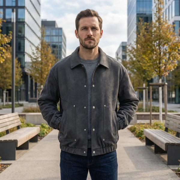 Casualowa Kurtka Bomber Z Zatrzaskami