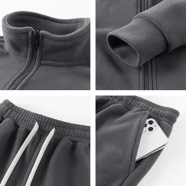 PolarMotion | Męski dres polarowy z rozpinaną bluzą