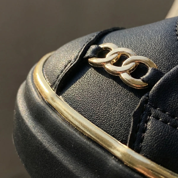 Damskie Sneakersy Ze Złotymi Detalami