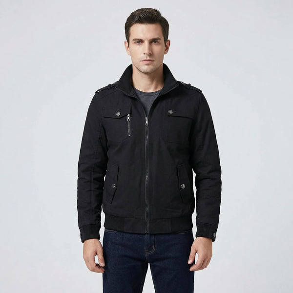 Dopasowana Kurtka Z Wysokim Kołnierzem