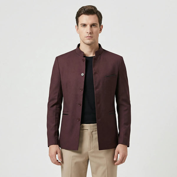 Elegancka Kurtka Ze Stójką Dla Mężczyzn