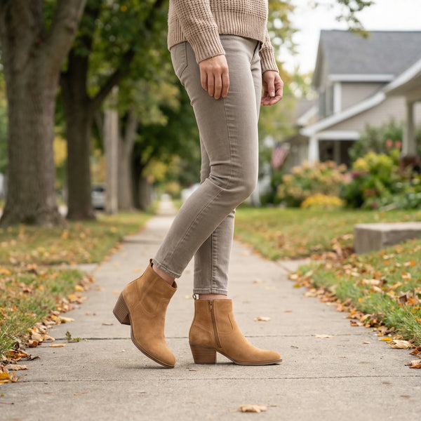 Krótkie Botki Z Bocznym Suwakiem