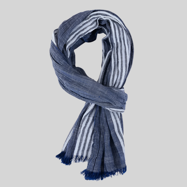 Lekki Szalik W Paski Z Frędzlami