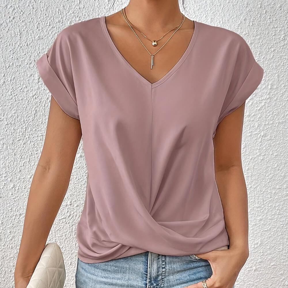 Mila | Casual T-shirt z dekoltem w serek