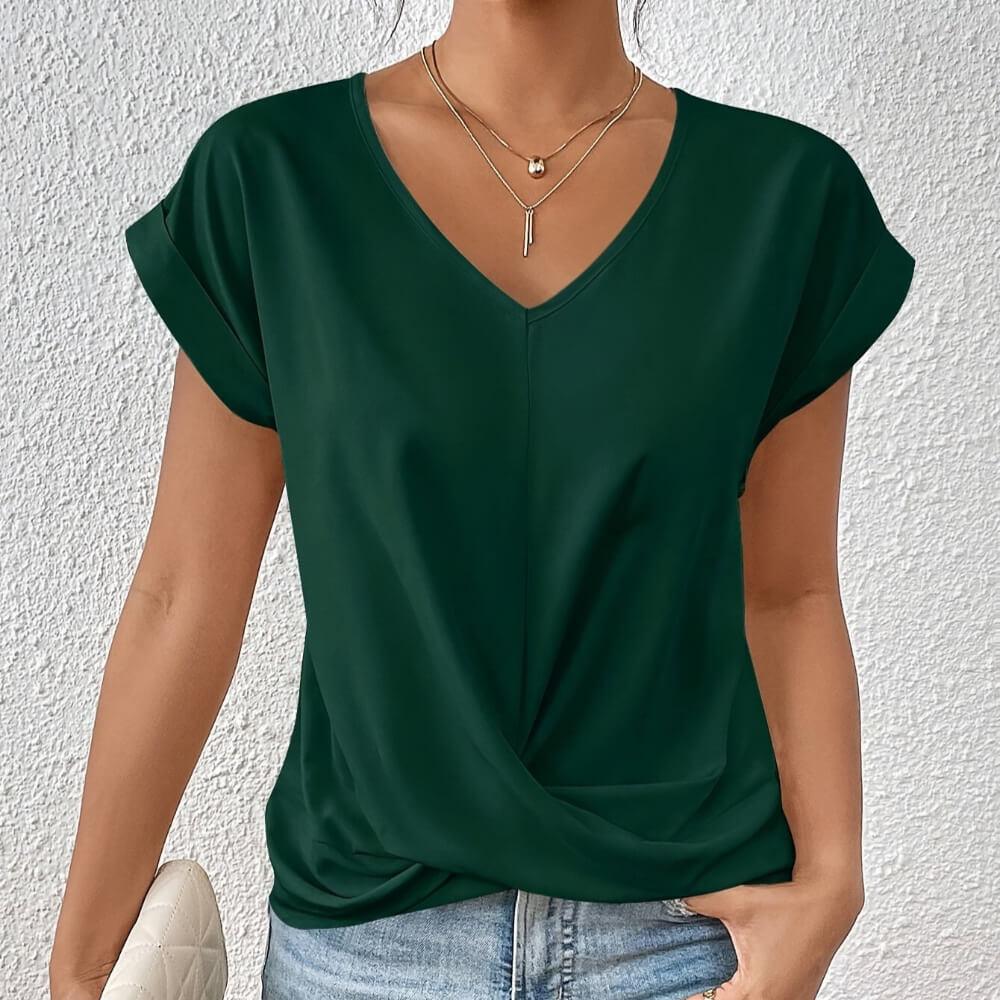 Mila | Casual T-shirt z dekoltem w serek