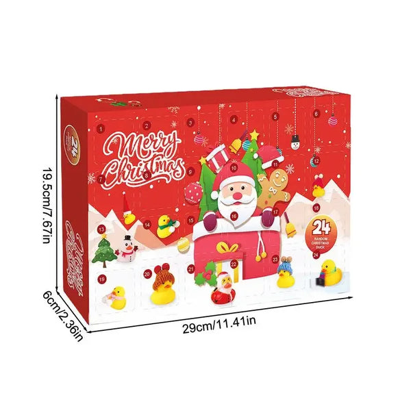 Kalendarz adwentowy z kaczkami 2025 | 24-dniowe odliczanie do Świąt z zabawkami do kąpieli