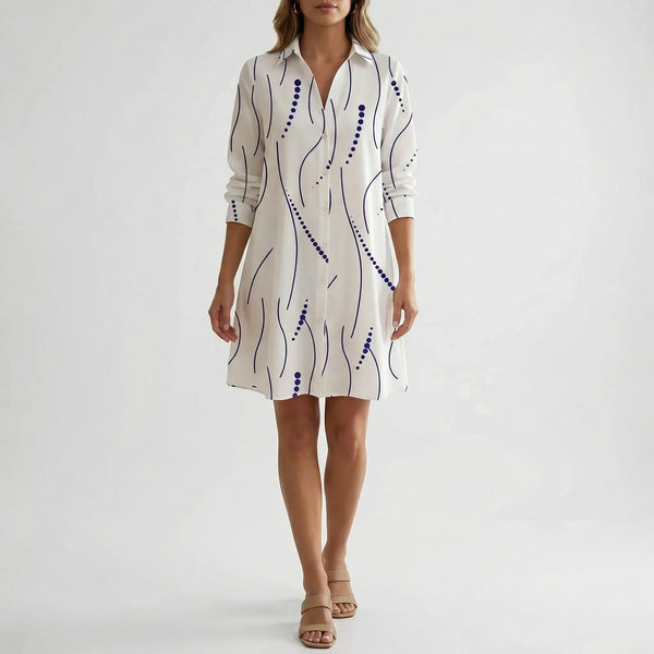 Sukienka Koszulowa Z Graficznym Wzorem