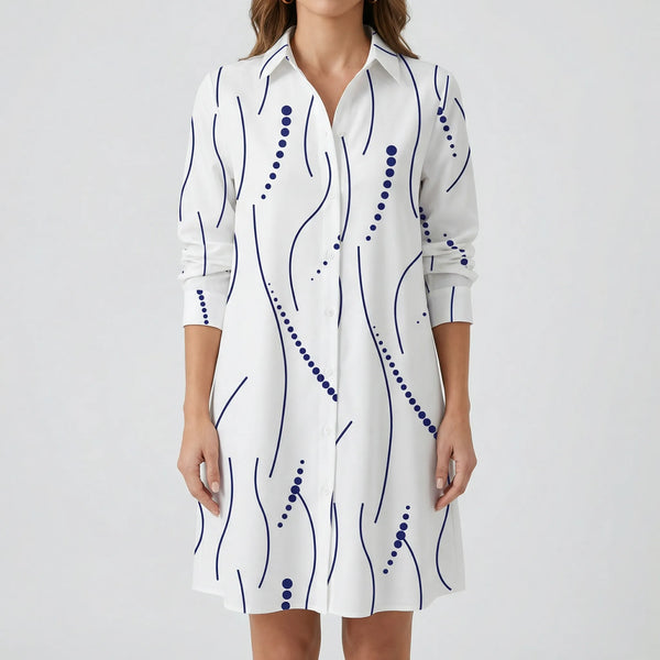 Sukienka Koszulowa Z Graficznym Wzorem