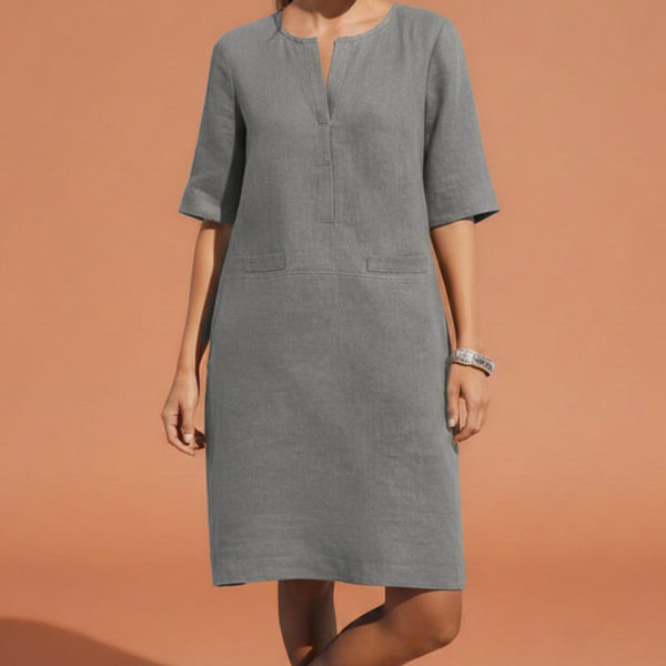 Sukienka Midi Z Dekoltem W Serek