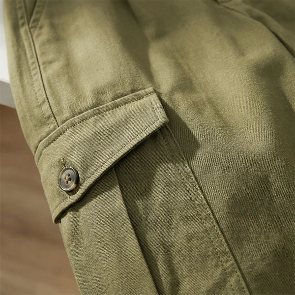 Szerokie Spodnie Cargo Z Wysokim Stanem