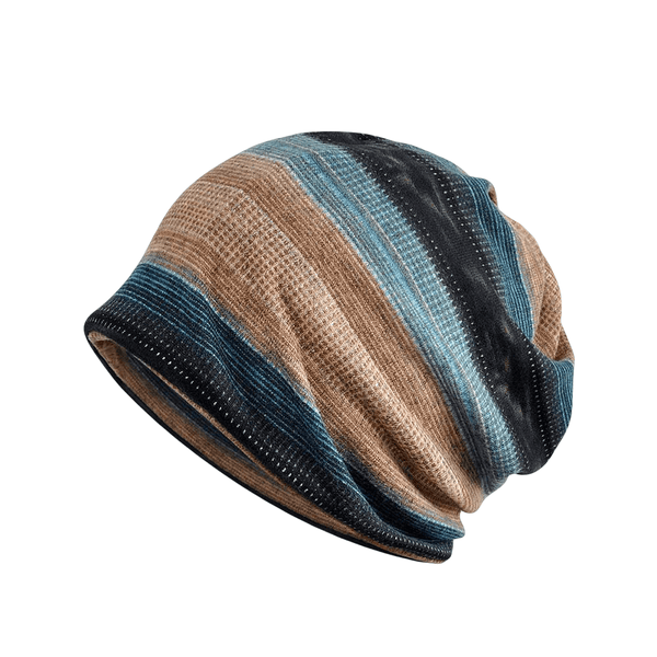 Nordic Stripe | Unisex Cotton Cap with Velvet and Stripes