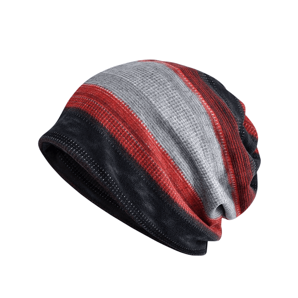 Nordic Stripe | Unisex Cotton Cap with Velvet and Stripes