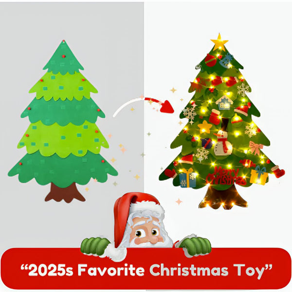 Wielokrotnego użytku filcowa choinka dla dzieci