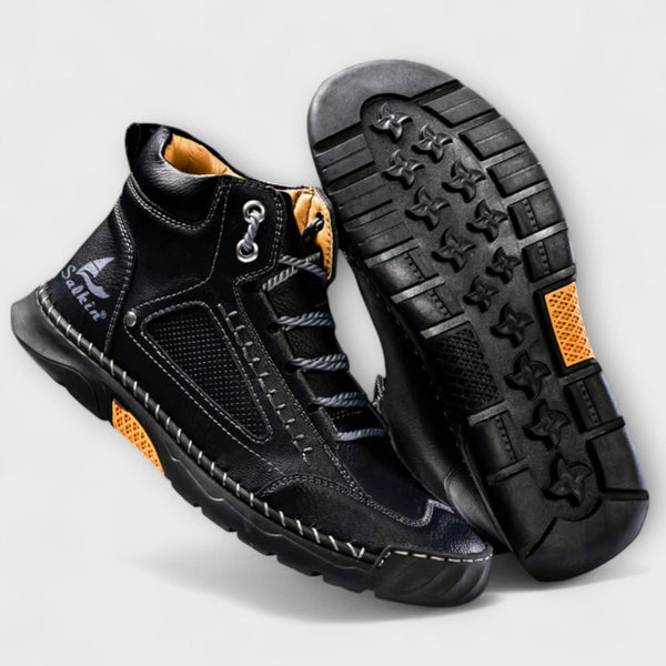 AlpWalk | Wysokie skórzane buty męskie zimowe